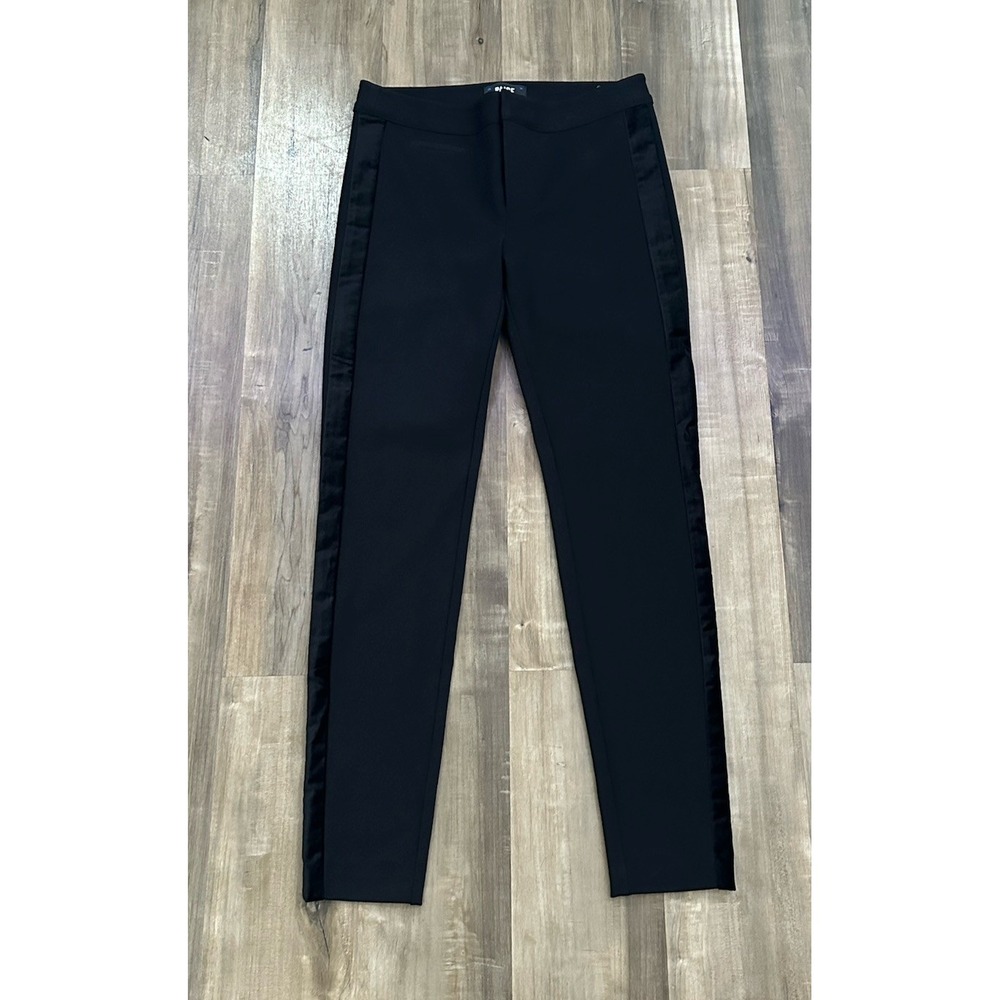 Paige Tereza Women Pants sz 27 Velvet Side Stripe High Rise Slim Stretch Career